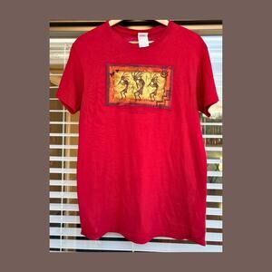 Delta Pro Weight T‑Shirt | Red Cotton | Size S | Vintage